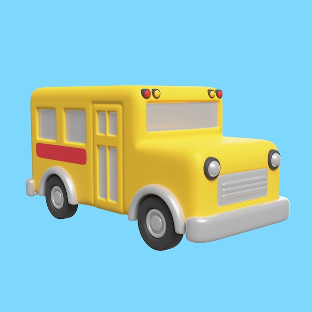 Free PSD 3d illustration of transportation vehicle icon