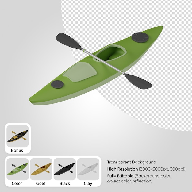 Free PSD 3d kayak