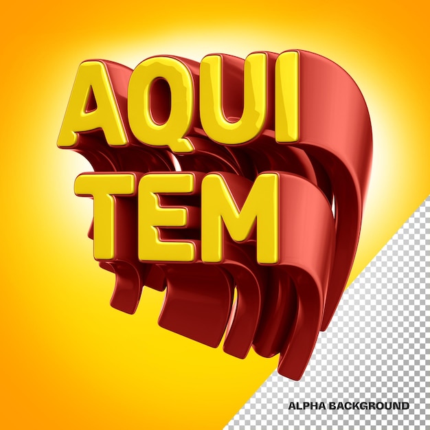 Free PSD 3d logo here is red and yellow