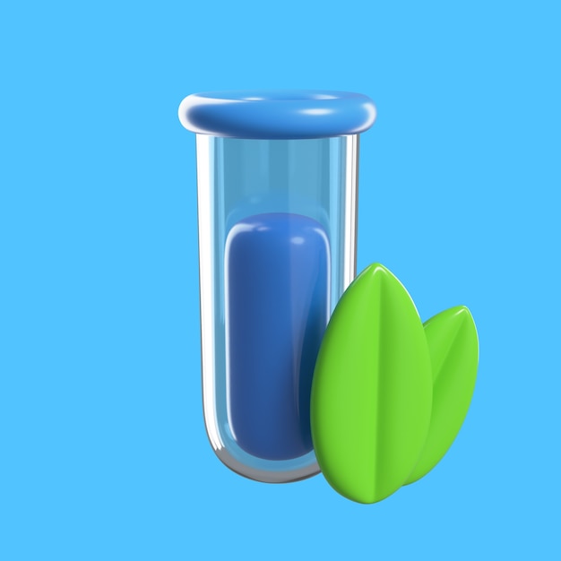 Free PSD 3d medical elements with a chemical bottle