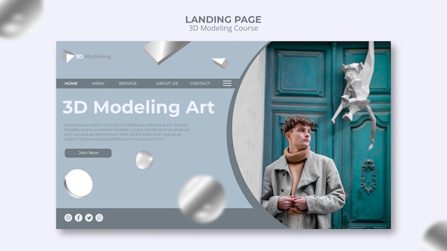 3d modeling course landing page