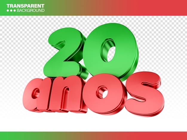 Free PSD 3d number opening celebration company anniversary congratulations age numbers render