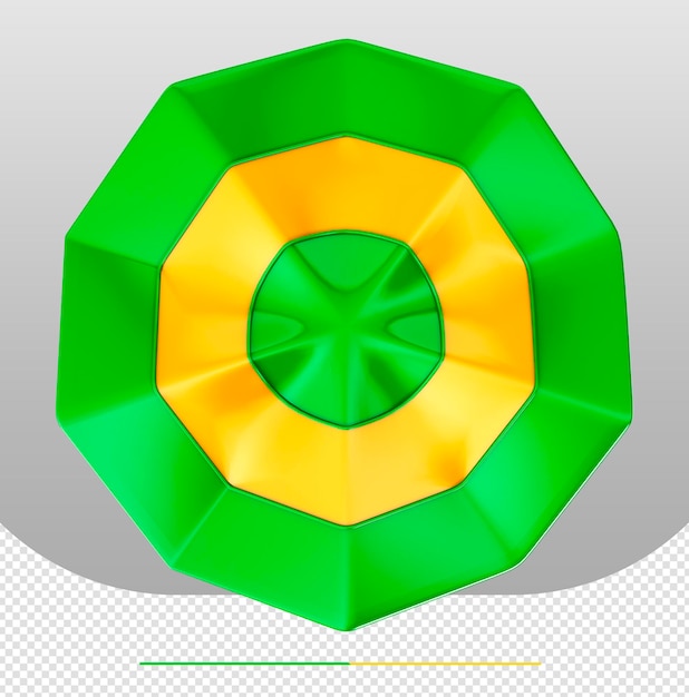 Free PSD 3d object symbol colors of brazil celebration september 7 independence from brazil