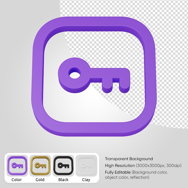 3d password icon