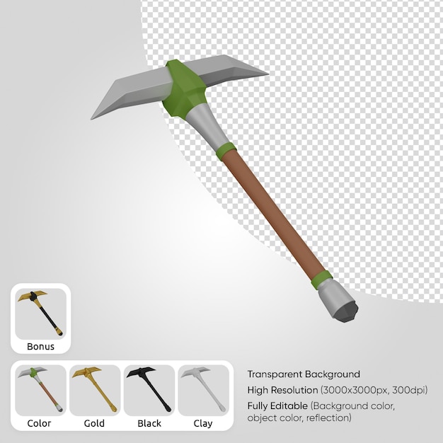 3d pickaxe