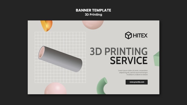 Free PSD 3d printing banner template