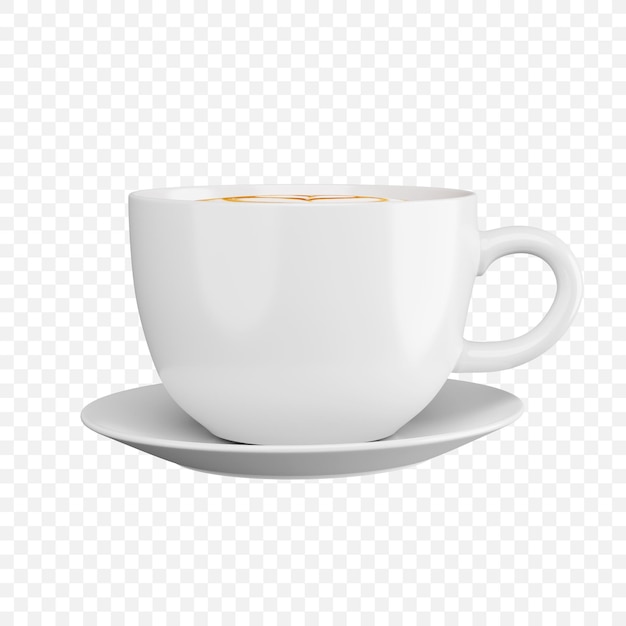 Free PSD 3d realistic cup of coffee icon