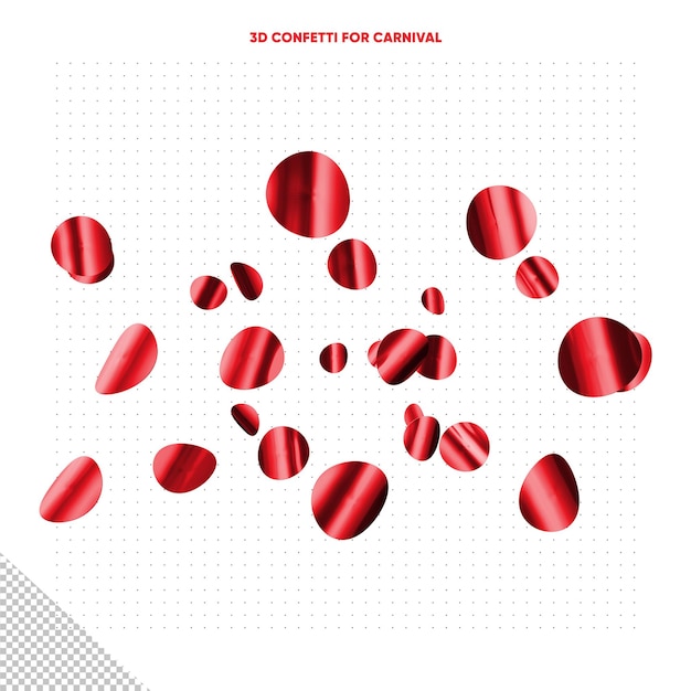 Free PSD 3d red confetti