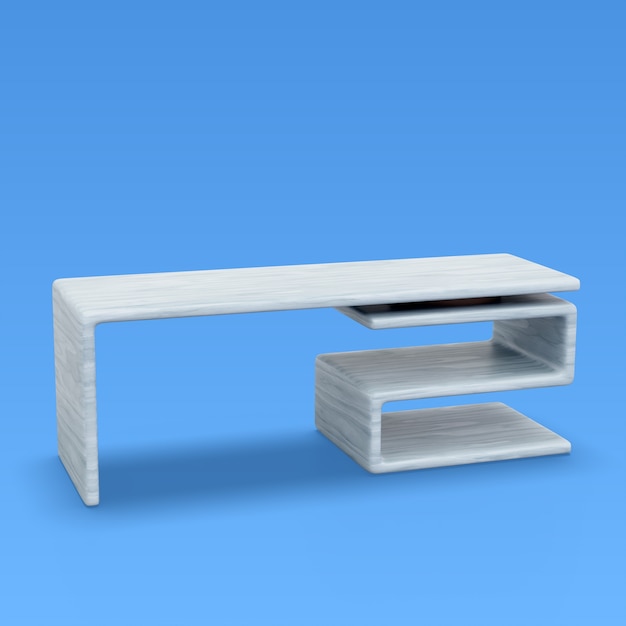 Free PSD 3d render of business furniture illustration