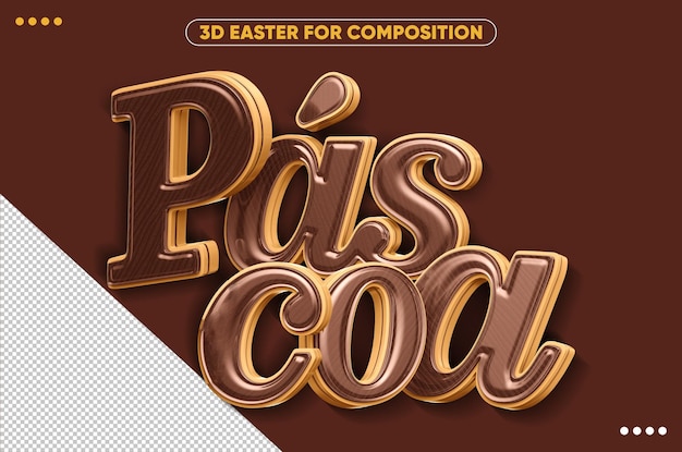 3d render easter logo