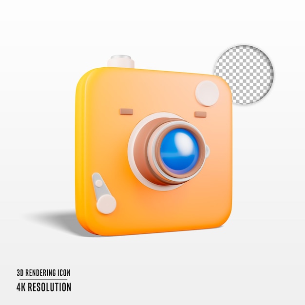 3d render illustration camera isolated icon