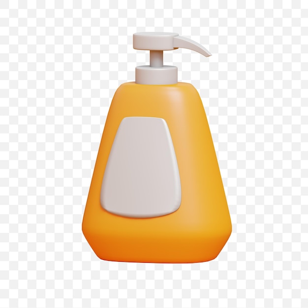 Free PSD 3d render illustration pump bottle isolated icon