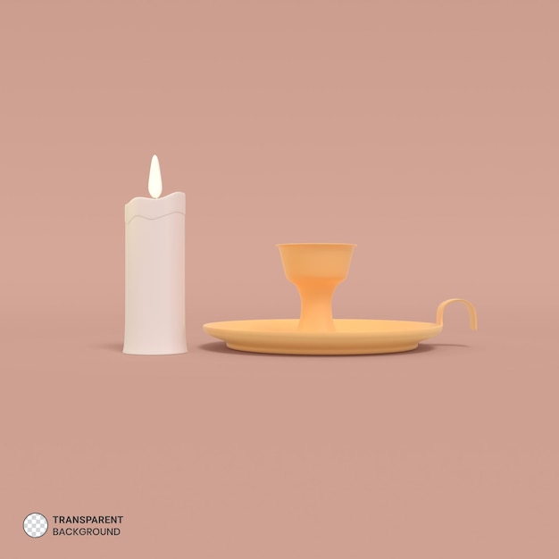 3D Render isolate Candle icon