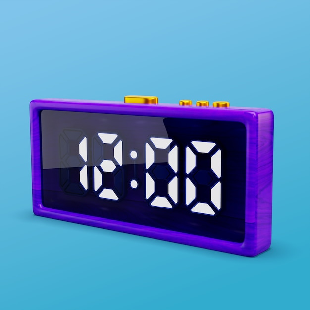 Free PSD 3d render of time icon