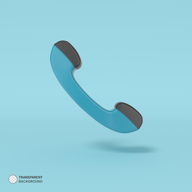 3d Rendered Isolated Retro Telephone Icon