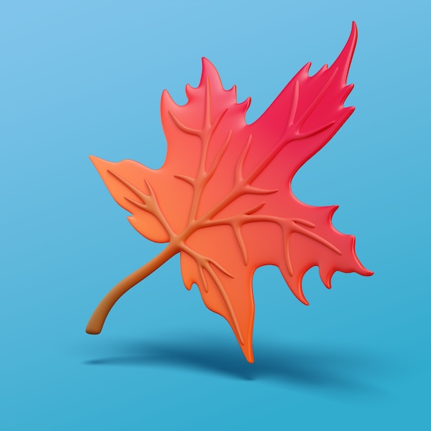 Free PSD 3d rendering of autumn icon