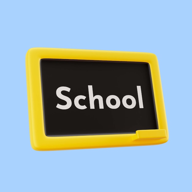 Free PSD 3d rendering of back to school icon