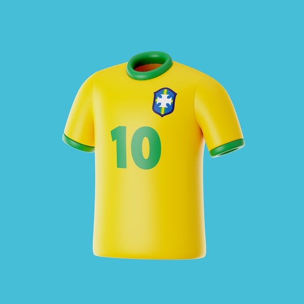 Free PSD 3d rendering of brazil icon