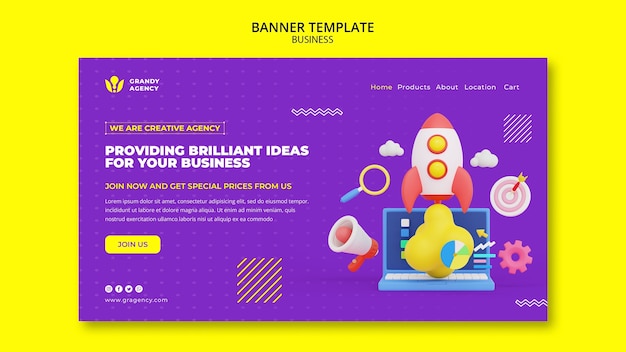 3d rendering business template