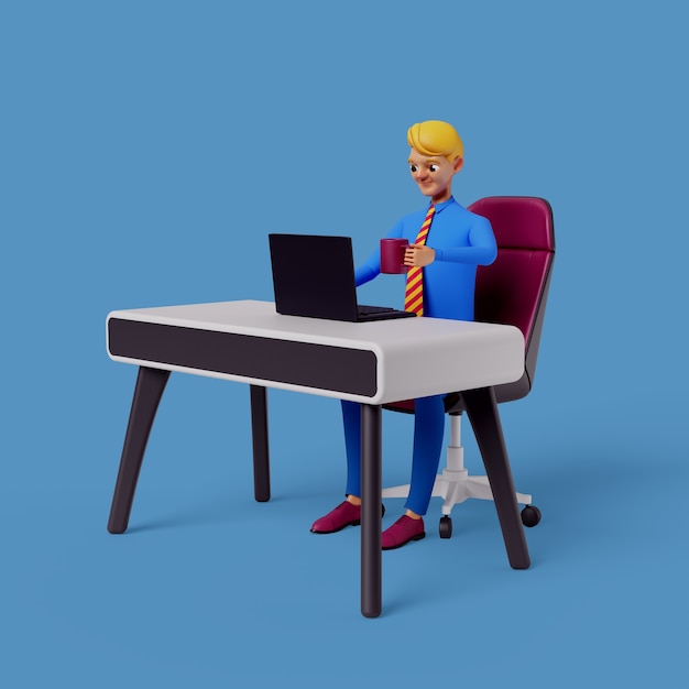 3d rendering of businessman character