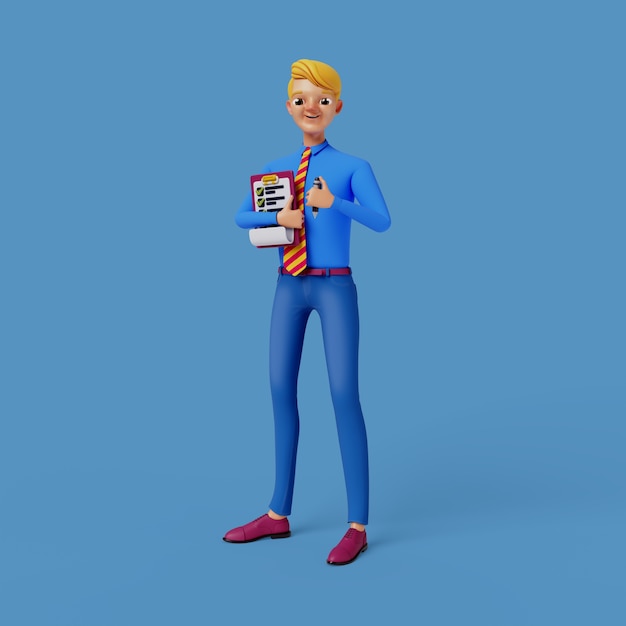 3d rendering of businessman character