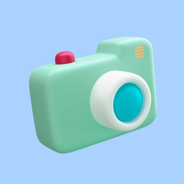 3d rendering of camera travel icon