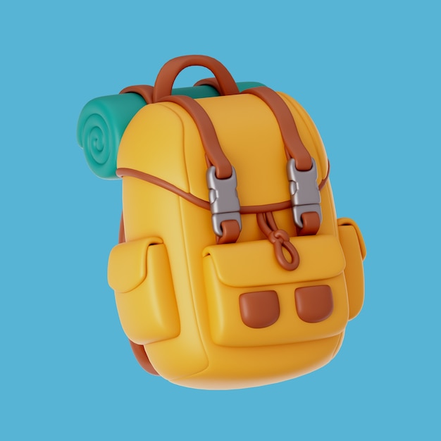 Free PSD 3d rendering of camping icon