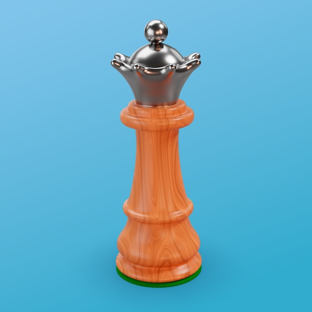 Free PSD 3d rendering chess piece