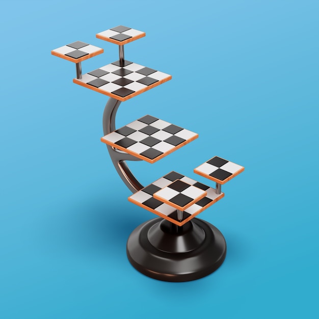 Free PSD 3d rendering chess piece