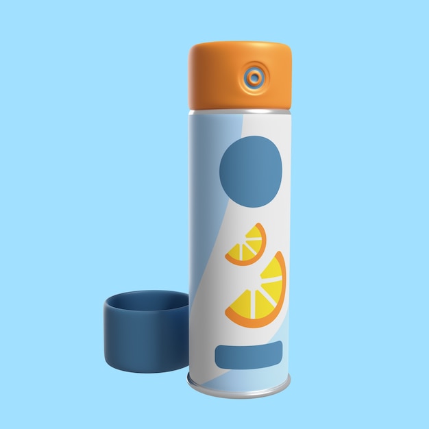 Free PSD 3d rendering of cleaning product