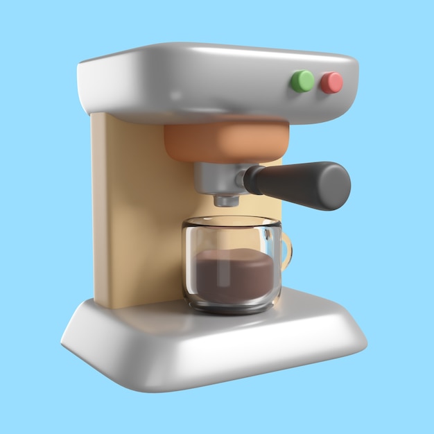 Free PSD 3d rendering of coffee shop icon