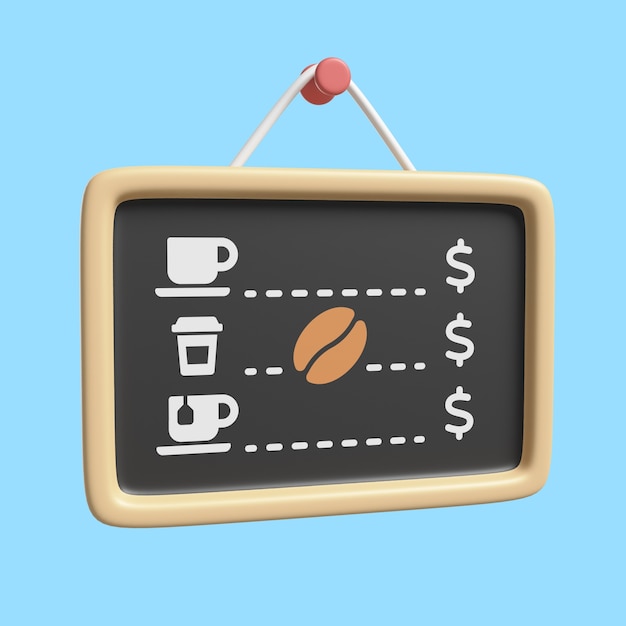 Free PSD 3d rendering of coffee shop icon