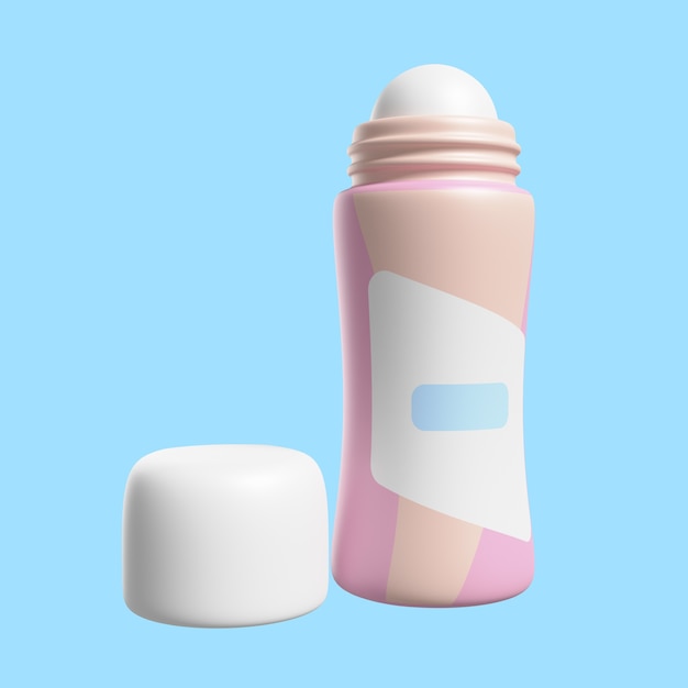 Free PSD 3d rendering of cosmetic product