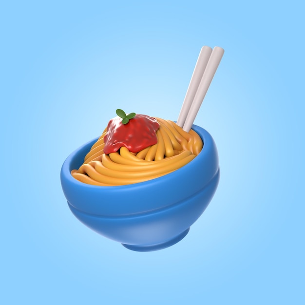 3d rendering of delicious pasta