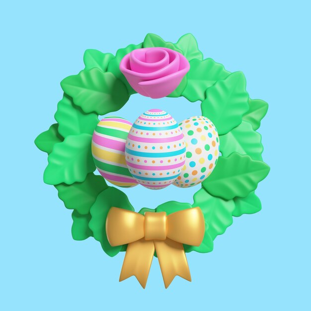 Free PSD 3d rendering of easter icon