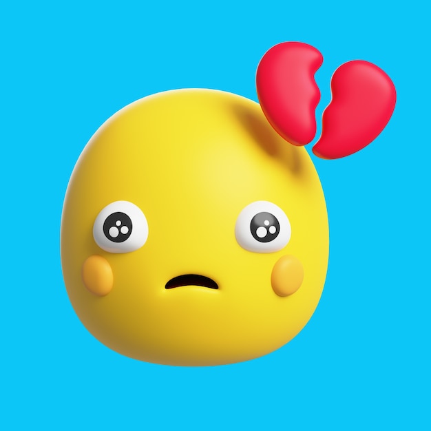 Free PSD 3d rendering of emoji icon