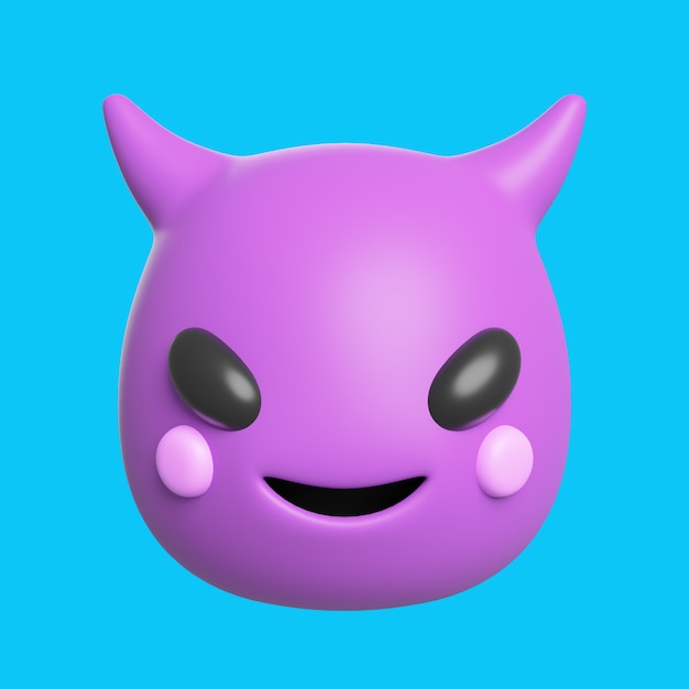 Free PSD 3d rendering of emoji icon