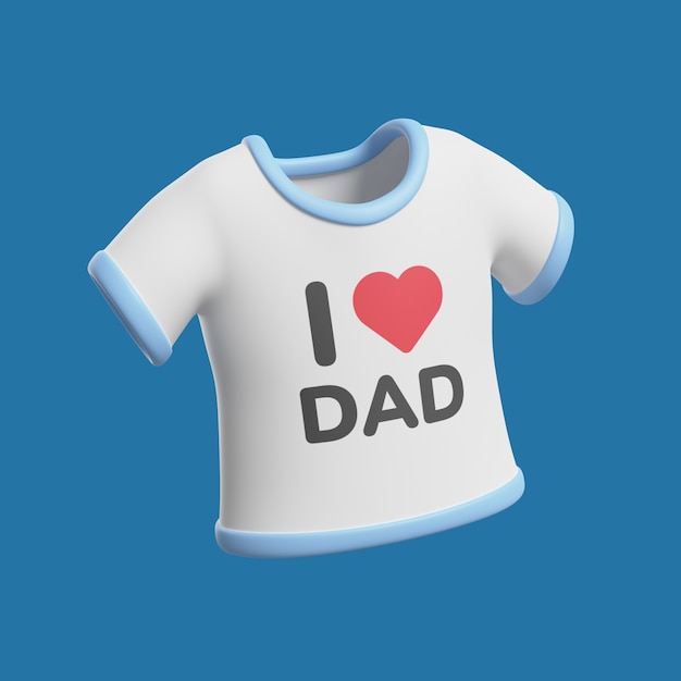 3d rendering of father's day icon