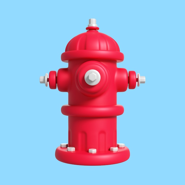 3d rendering of firefighter icon