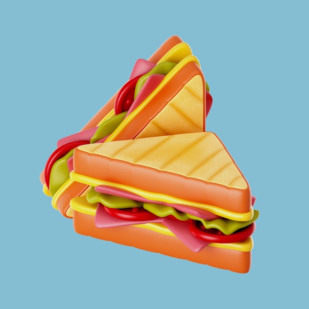 3d rendering of food icon