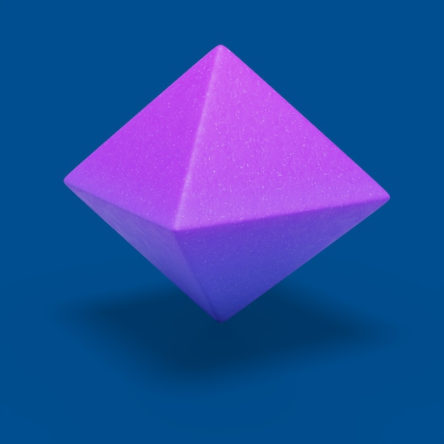 Free PSD 3d rendering of geometric  icon