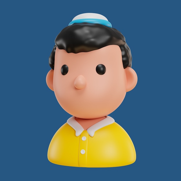 Free PSD 3d rendering of hanukkah judaism icon