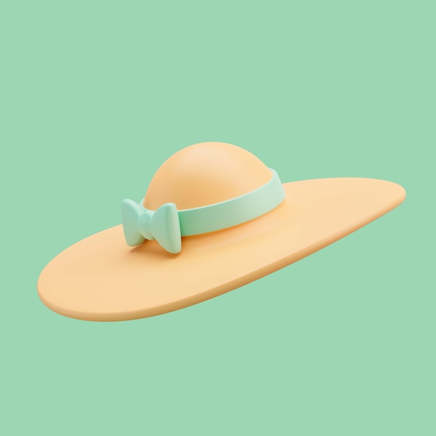 Free PSD 3d rendering of hat travel icon