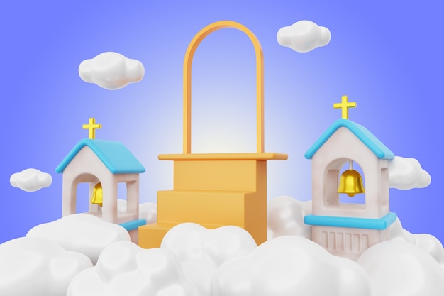 3d rendering of heaven illustration