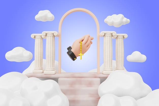 3d rendering of heaven illustration