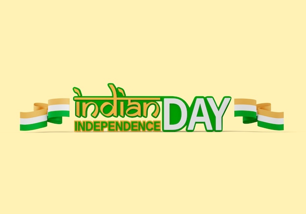 Free PSD 3d rendering of indian independence day