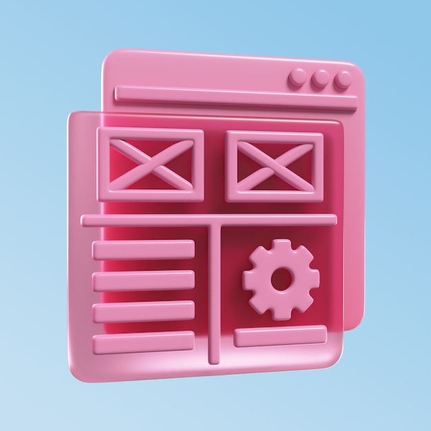 3d rendering of interface icon