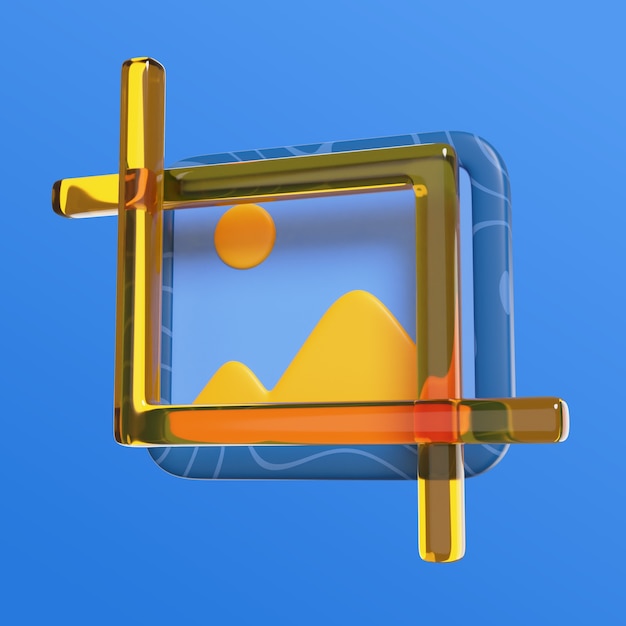 3d rendering of  interface tool icon