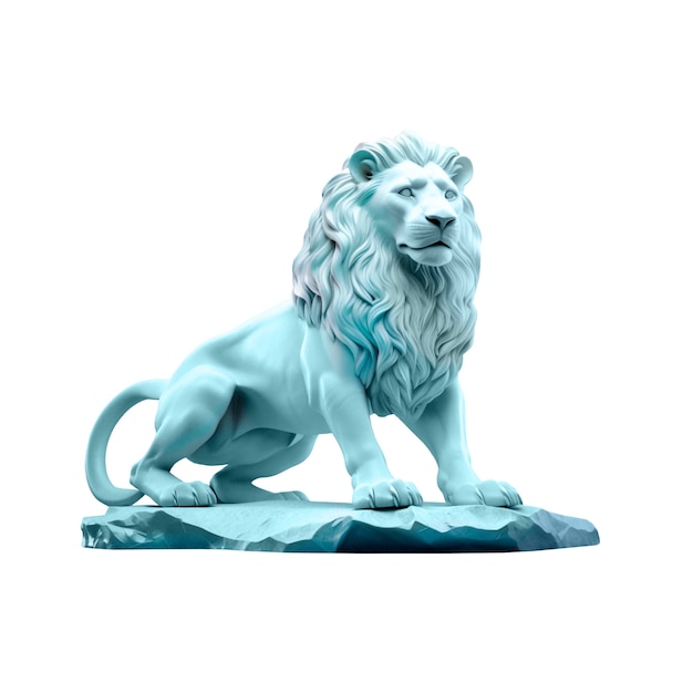 Free PSD 3d rendering of lion isolated