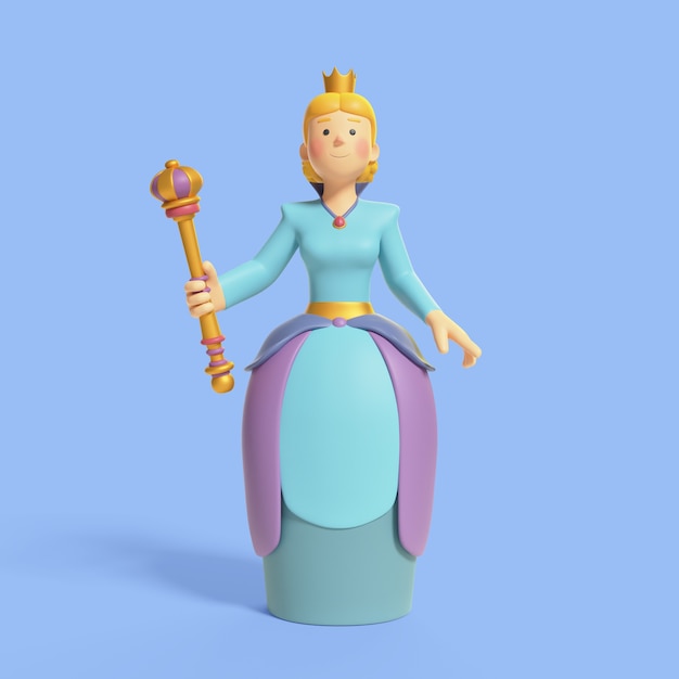 Free PSD 3d rendering of monarchy character